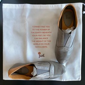 Juil • Grounding & Earthing • Grey Leather Upper Loafer • sz 9 • Copper Dots